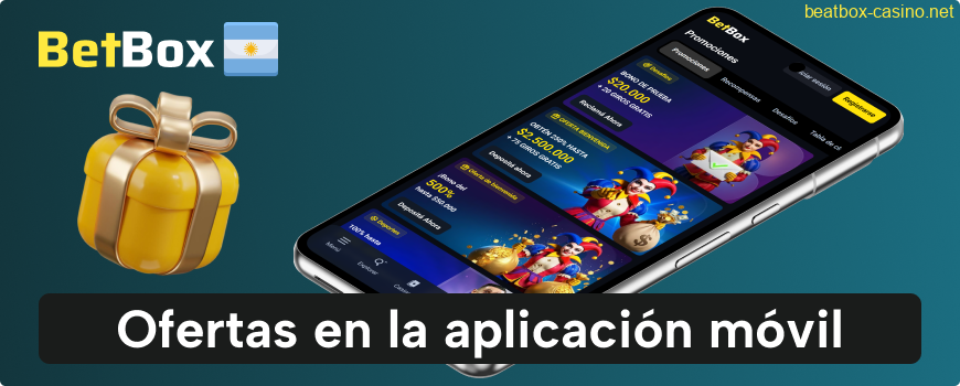 Promociones en la aplicación de BeatBox Casino para argentinos