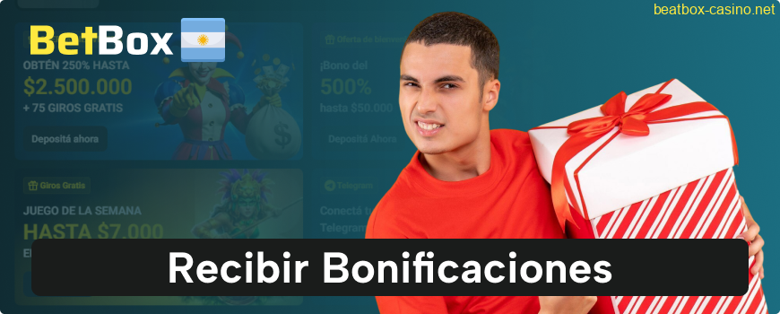 Opciones para obtener el bono en BeatBox AR